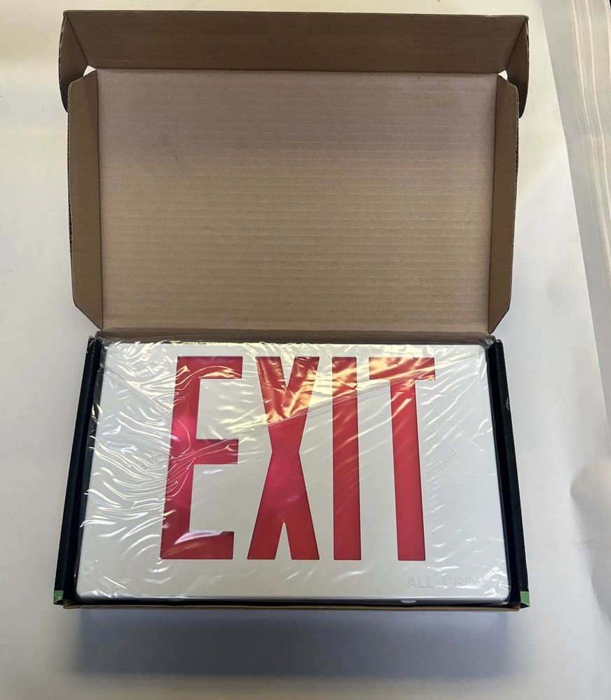 ALL-PRO,APLC7RG,EXIT AND EMERGENCY COMBO LIGHT NEW