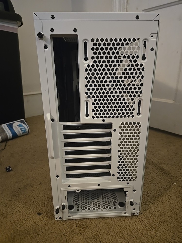 Fractal Design Meshify C White Tempered Glass Computer Case Open Box Never Used.