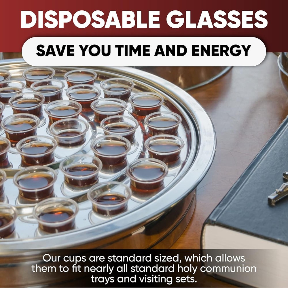 Bulk Premium 2000 Plastic Communion Cups Disposable Holy Communion Cup Set