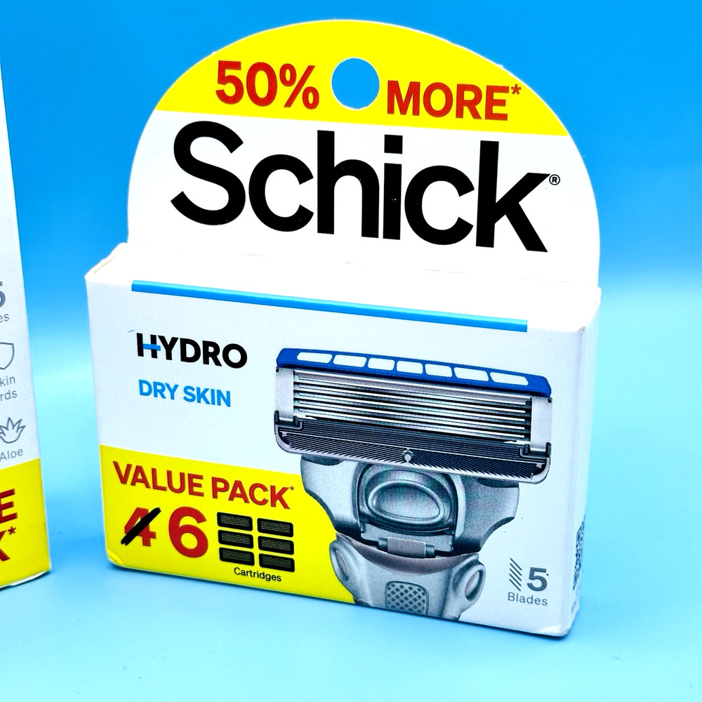 Schick Hydro Sensitive Razor Bundle - Handle Pack with 1 Dry Skin Refill Pack
