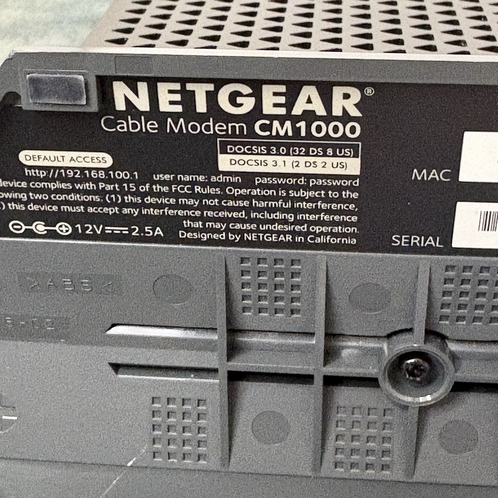 NETGEAR CM1000 High-Speed Cable Modem (Upto 6 Gbps)