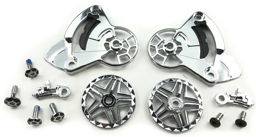 LS2 Thunder Carbon Helmet Shield Pivot Base Plate Chrome