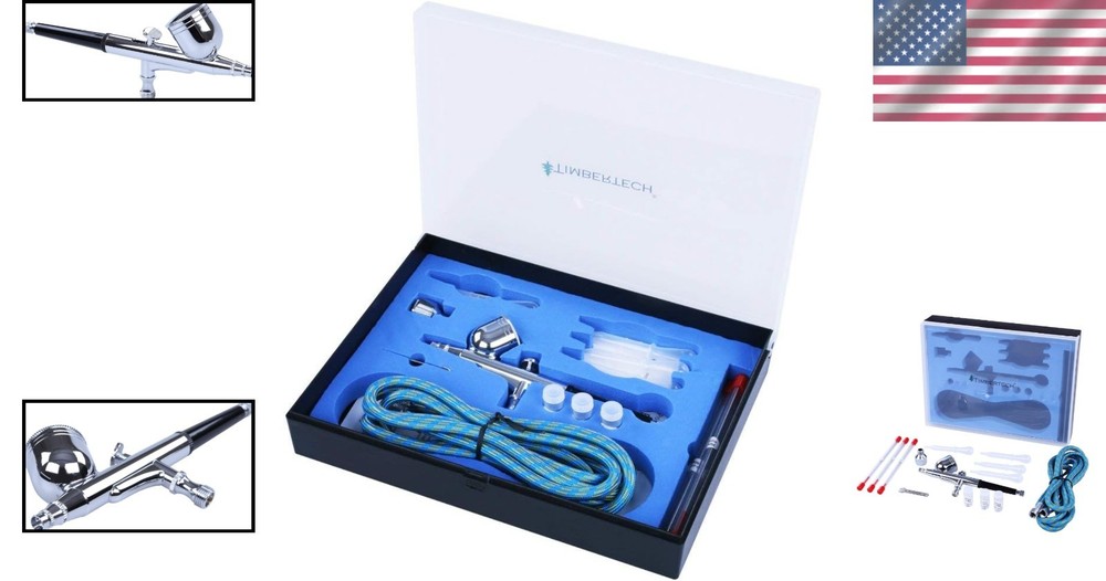Precision Airbrush Kit with Multiple Nozzles for Art & Professional Use