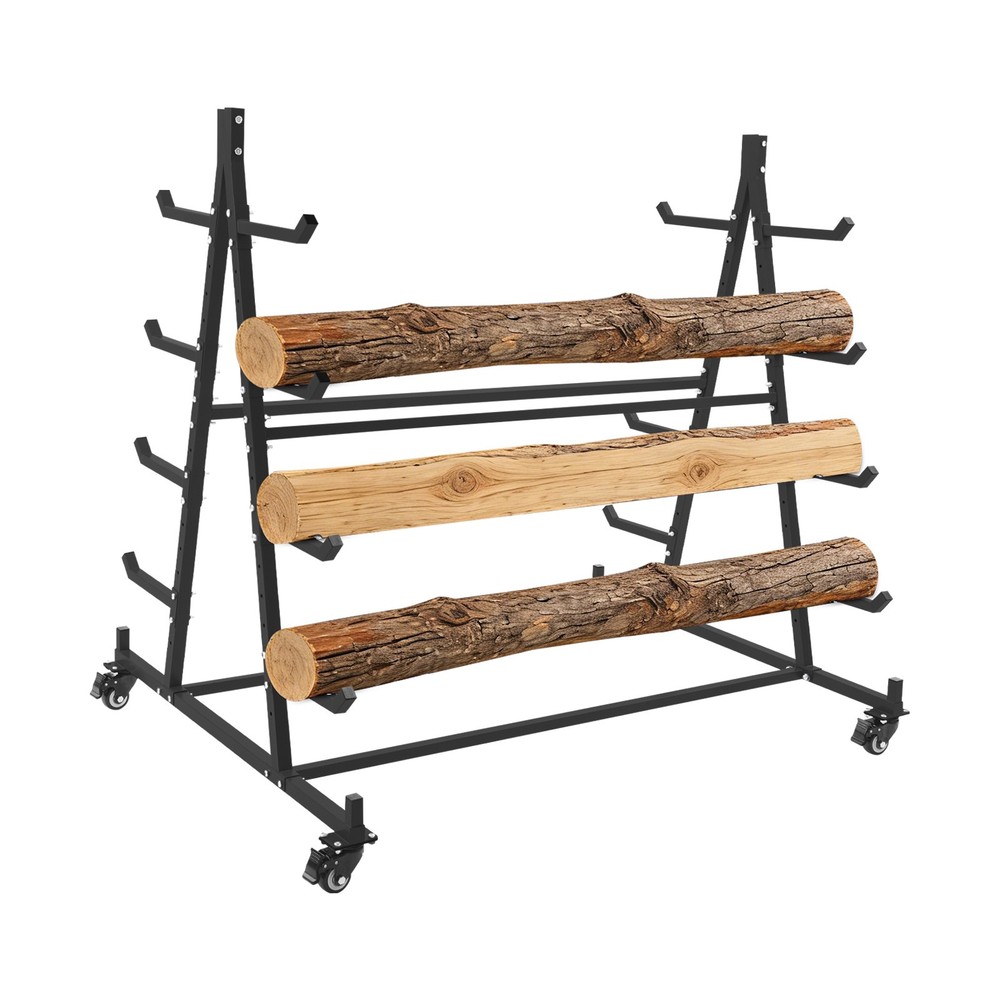 Horizontal Storage Rack w/Wheels Mobile Material Handling Conduit Pipe Rack