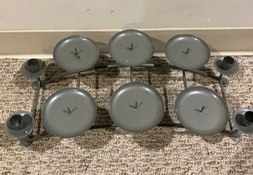 FIREPLACE CANDELABRA CANDLE HOLDER FOR FIREPLACE