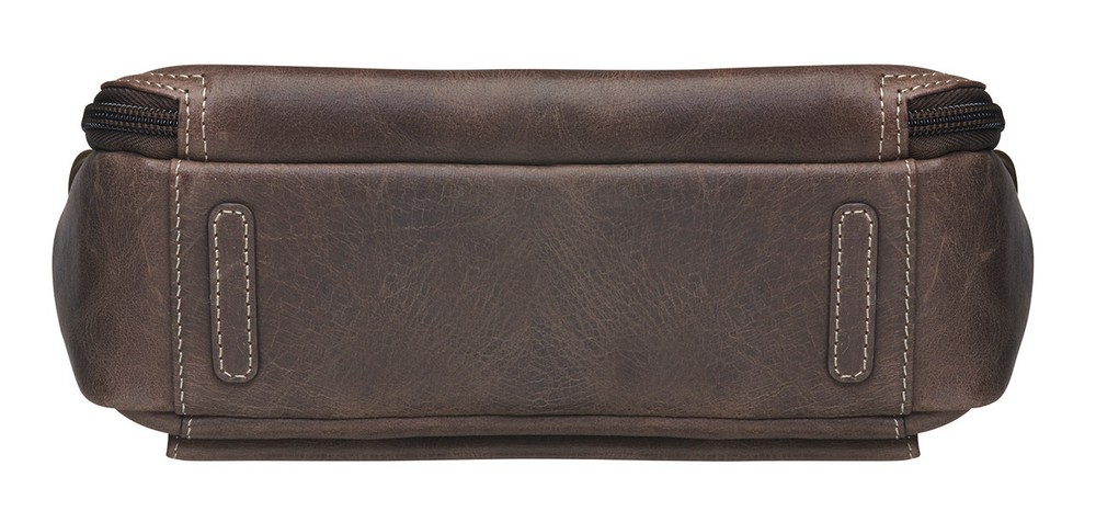 Distressed Leather Slim X-Body RFID Purse