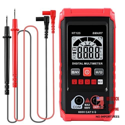 HT123 Digital Multimeter, Automatic AC DC Voltmeter, Non Contact Voltage