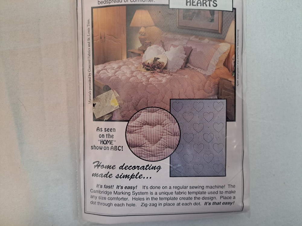 Cambridge Marking Systems - Fabric Template (Hearts) - New