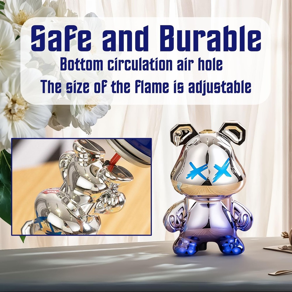 Cute Animal Lighter, Windproof Refillable Adjustable Lighters, Funny Keychain...