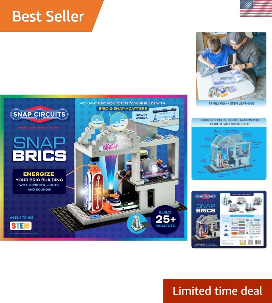 BRIC: Structures | Brick & Electronics Exploration Kit | Over 20 Stem & Brick...