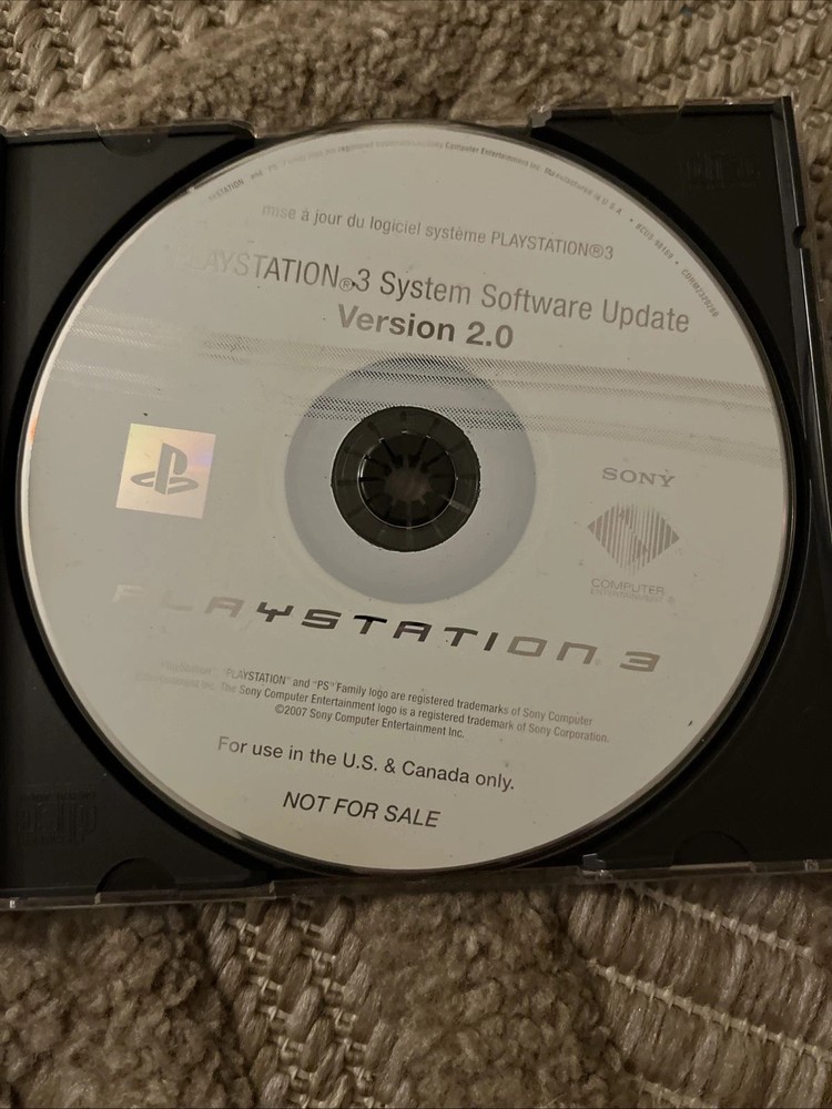 NEW PlayStation 3 (PS3) System Software Update Disc (Version 2.0) RARE HTF
