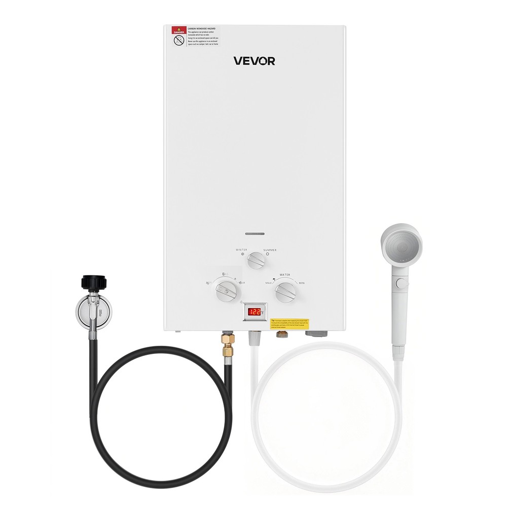 VEVOR Portable Propane Water Heater 10L Tankless with Accessory Regulator for RV
