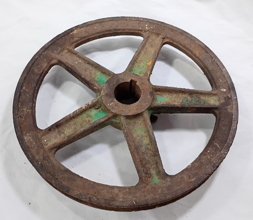 Antique Iron V Groove Pulley Rustic Decor