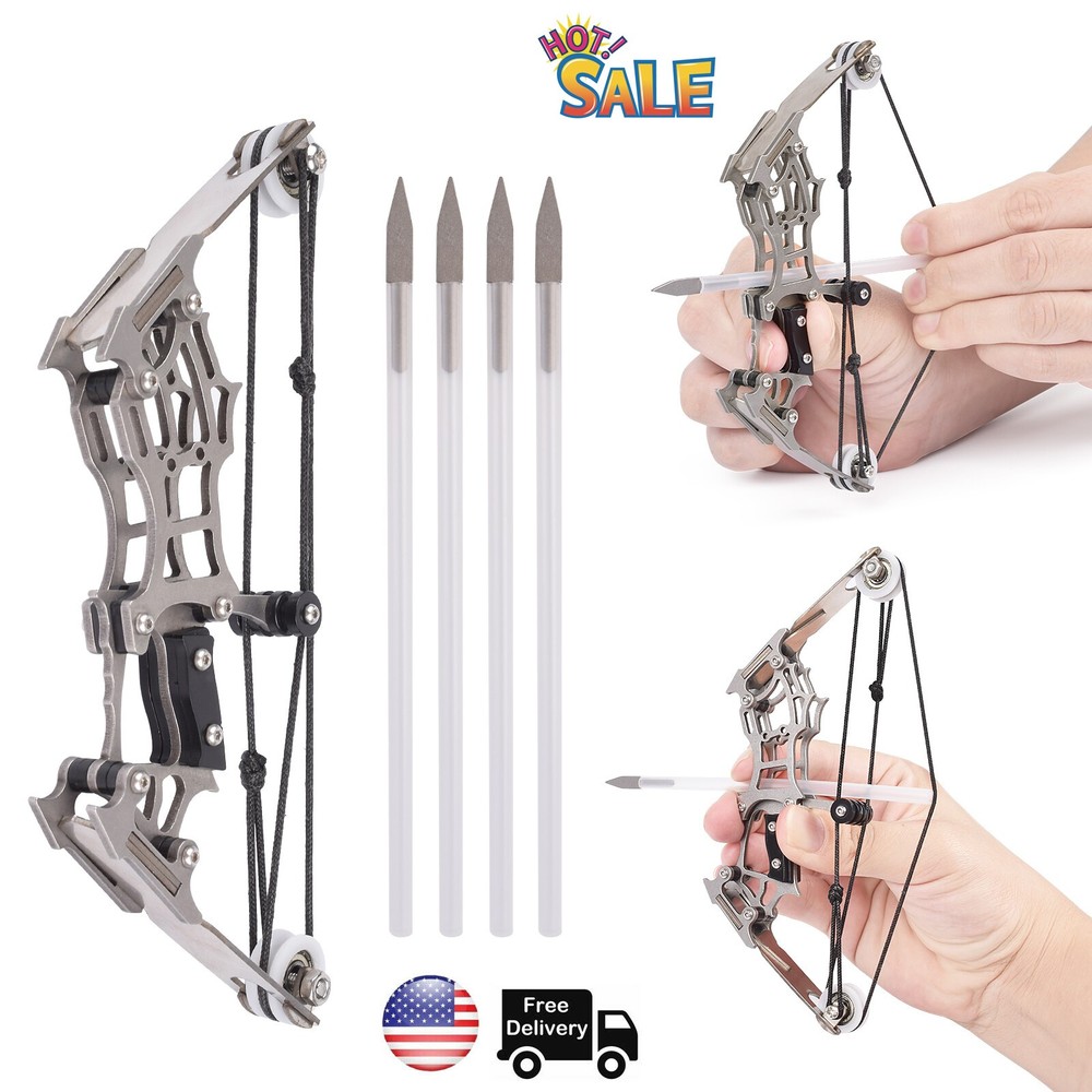 1 MINI Compound Bows Small Size 12 mini Arrows for Hunting Shoot Target Practise