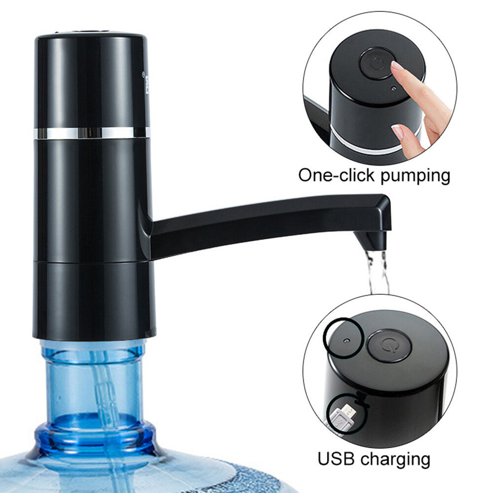 Auto Water Bottle Dispenser USB Rechargeable Drinking Water Pump for 2-5 Gallon