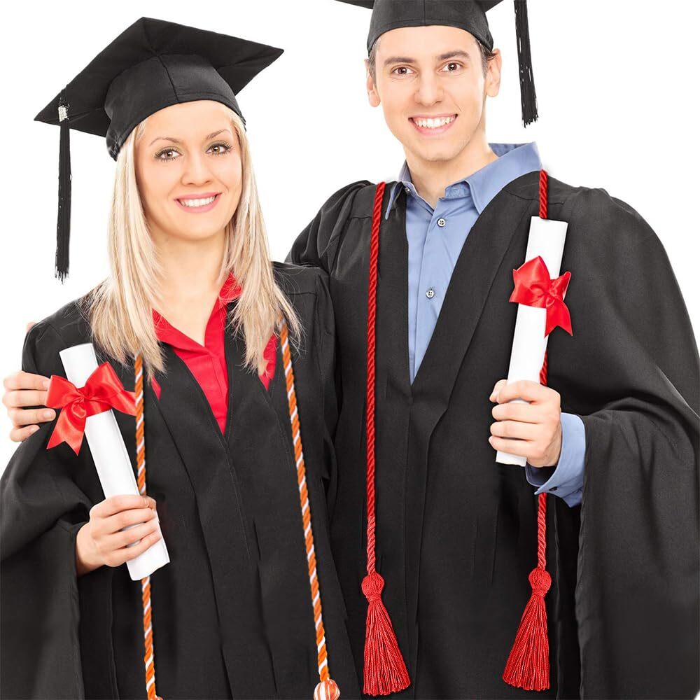 Graduation Cord Red Polyester Traditional 68 Inches 1 Count