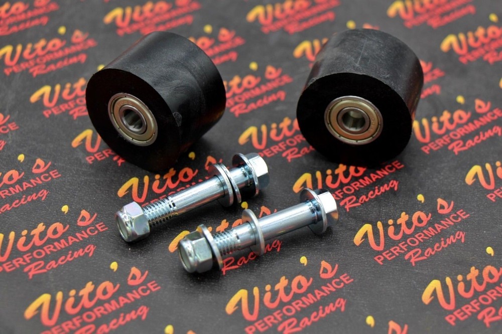 2 x Yamaha Banshee 87-06 Chain roller upper + lower swingarm 42mm BLACK Vito's