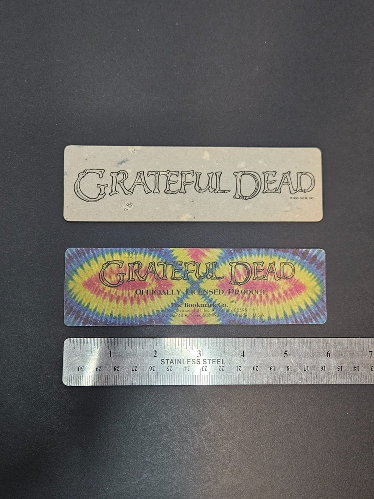 Set Of 2 Grateful Dead Licensed Bookmarks-1990