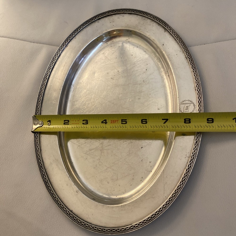 HUDSON NAVIGATION CO c1910 Ship Serving Tray Platter Silver RARE!!