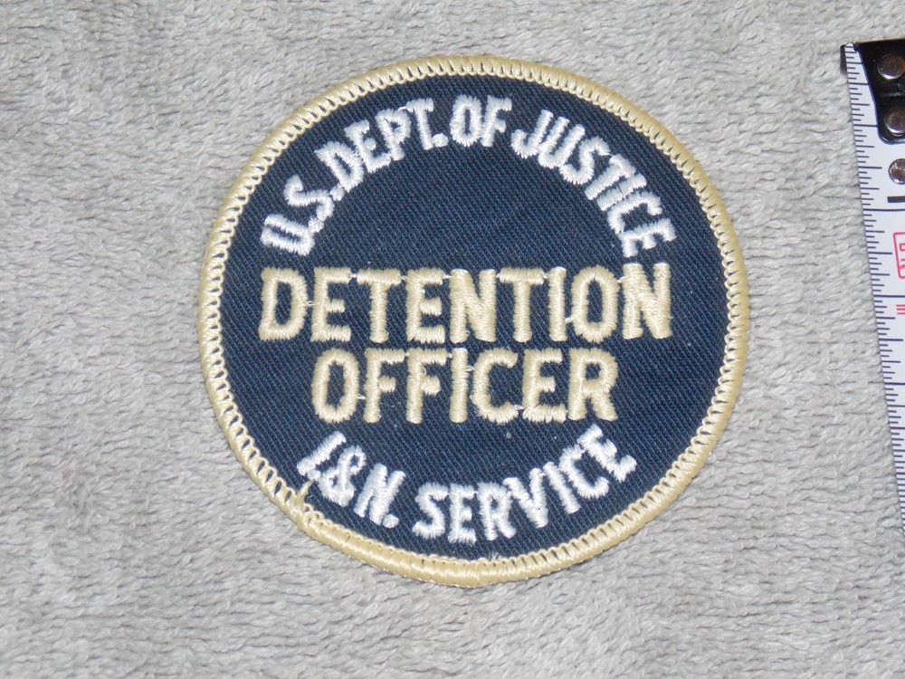 US Dept of Justice Dentention Officer Patch, Round 3"