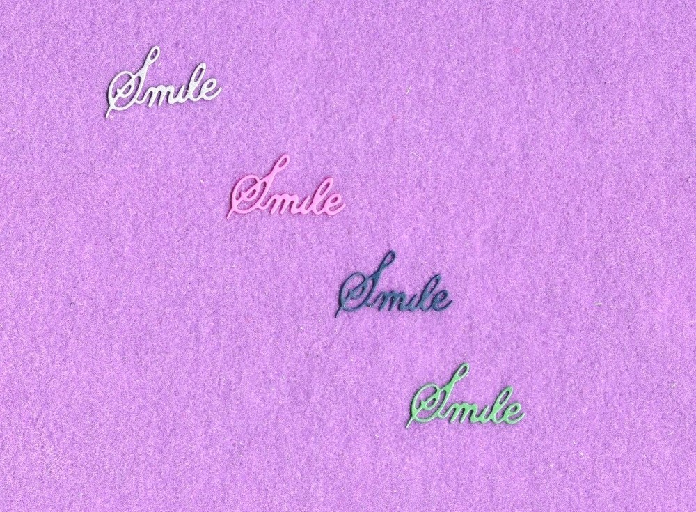 SMILE # 1 die cuts scrapbook cards