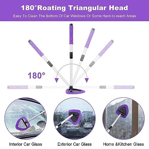 XINDELL 24-Inch Windshield Cleaner Tool – Extendable Interior Car Window