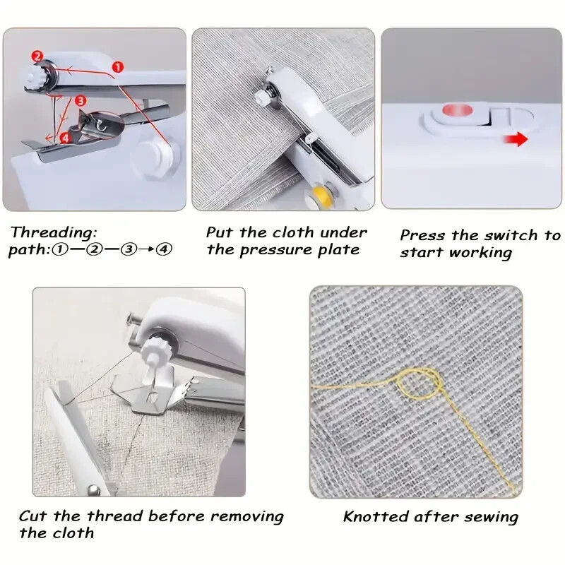 1pc Hand-held Sewing Machine, Small Sewing Machine, Portable Sewing Machine,