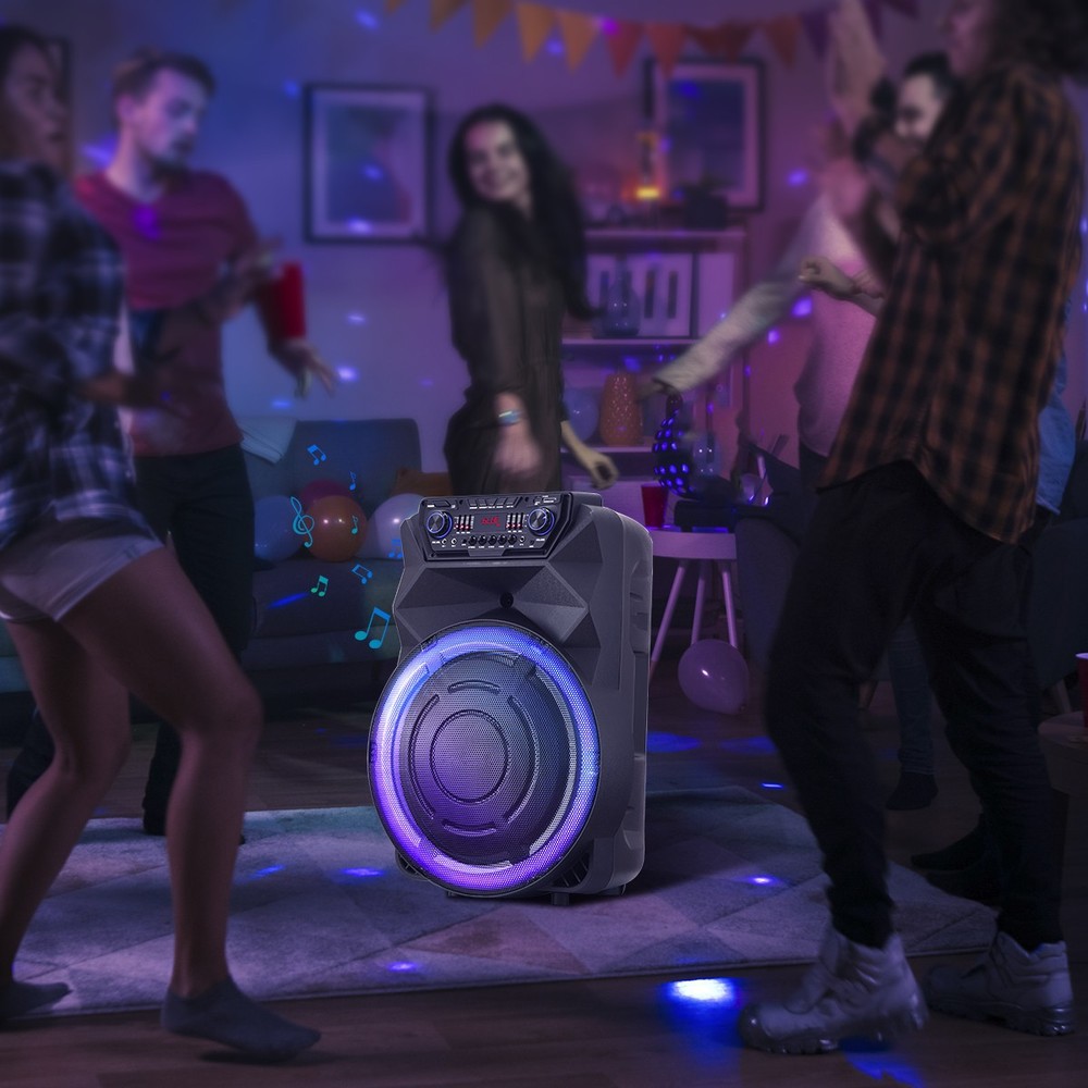 18" Bluetooth PA Speaker System 4500W with Mic Guitar Jack for Live Performance