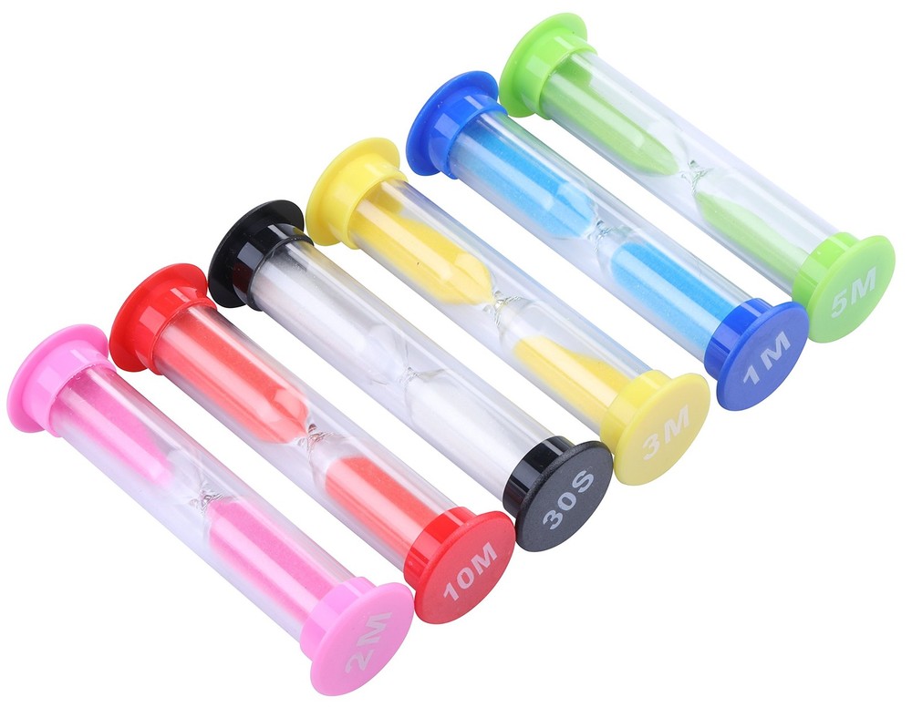 Plastic Sand Timer Sandglass Hourglass Sand Clock Timer 30 sec, 1 min, 2 mins, 3