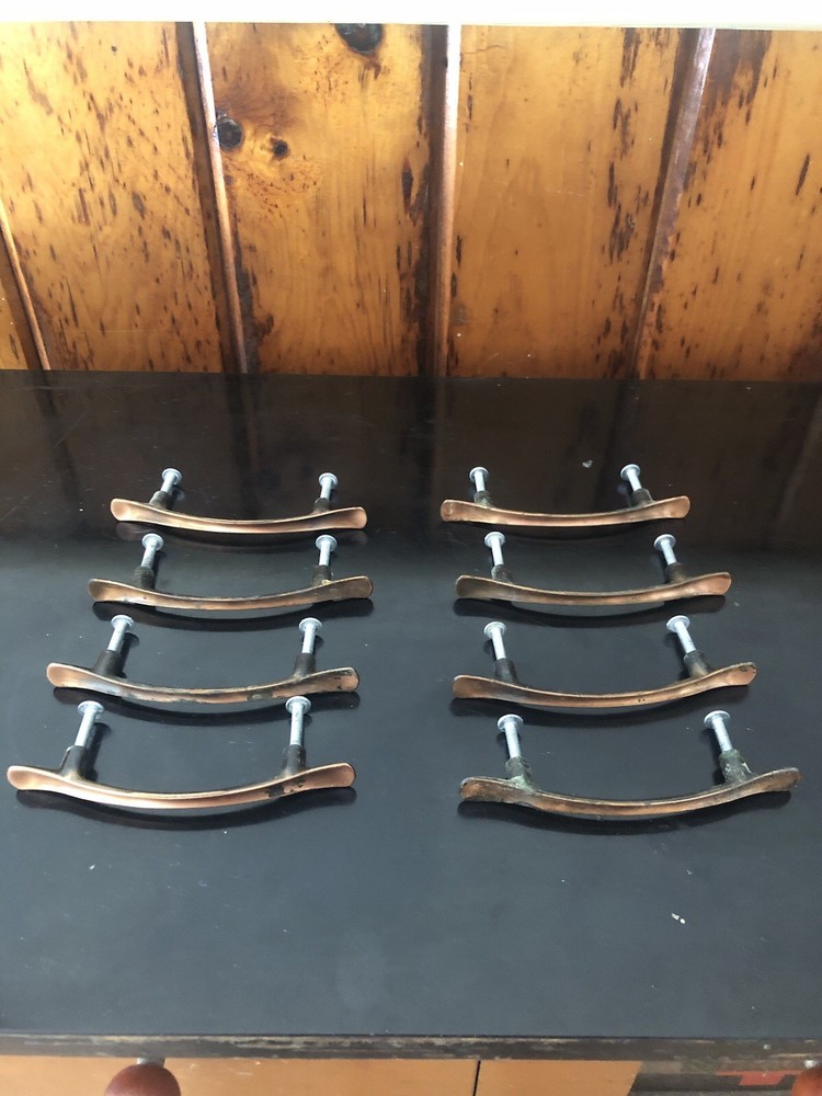 Mid Century Copper Coated Metal Cabinet Pulls