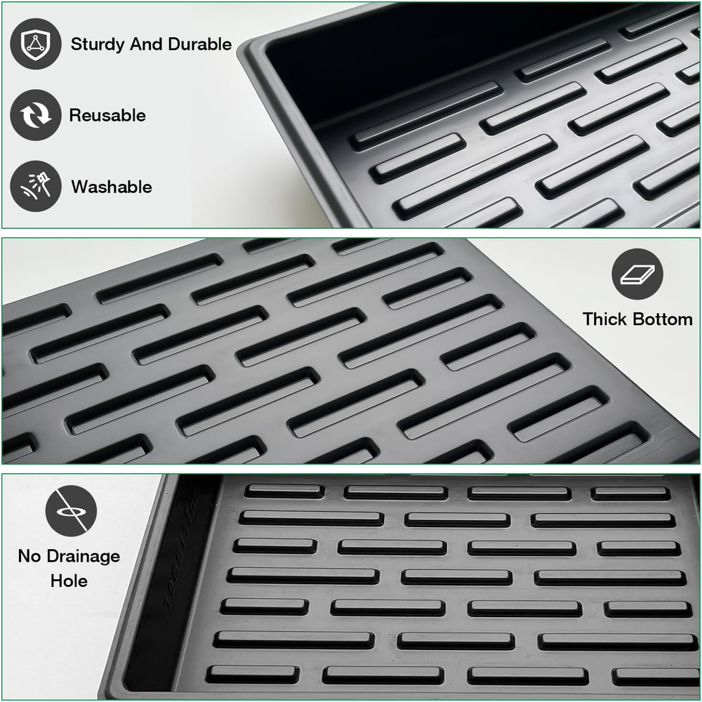 Seed Starter Tray, 10 Packs Plant Tray, Durable Plastic Growing Trays, Stackable