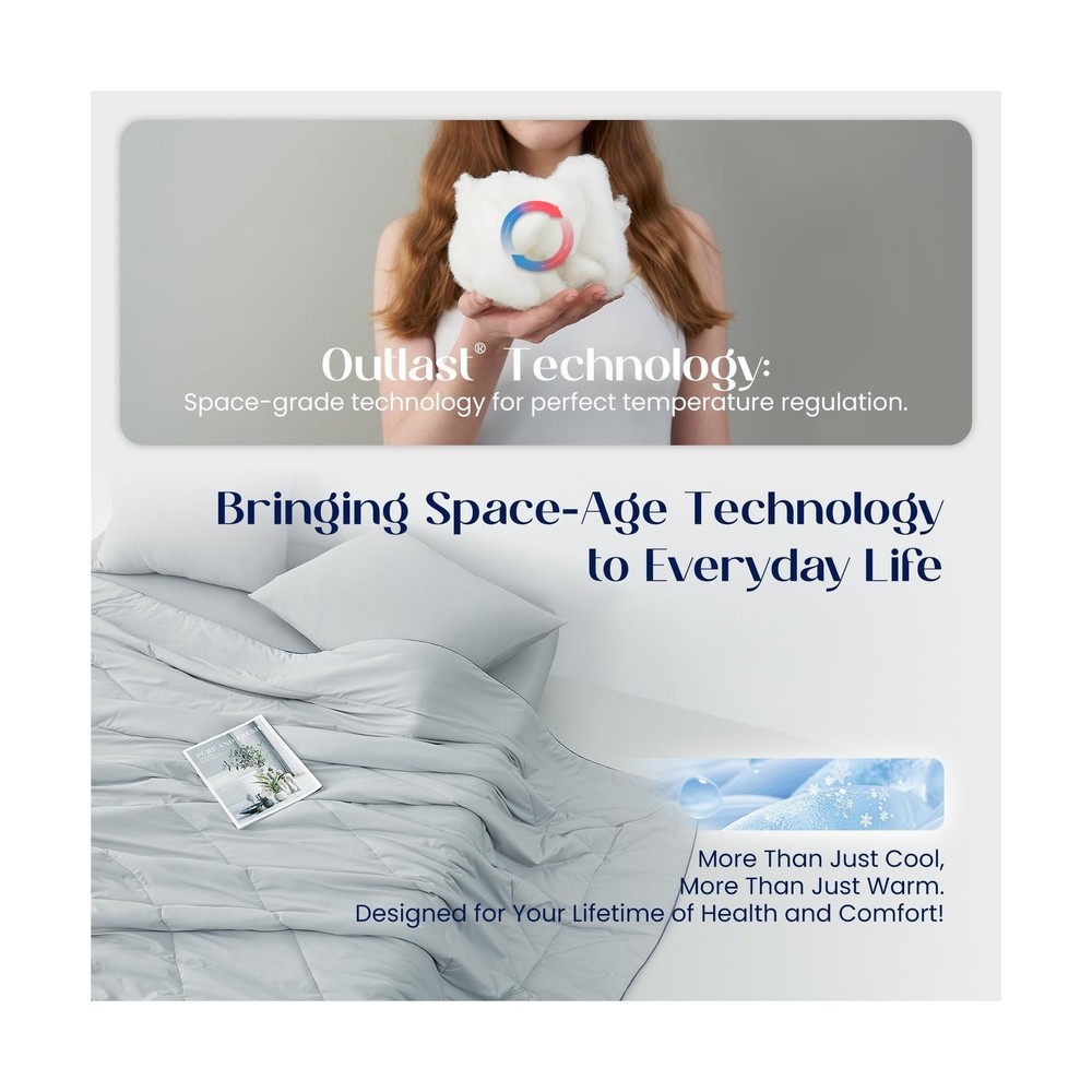 Dream Valley® Outlast® Deepsleep Cooling Comforter, King Size, NASA-Gr