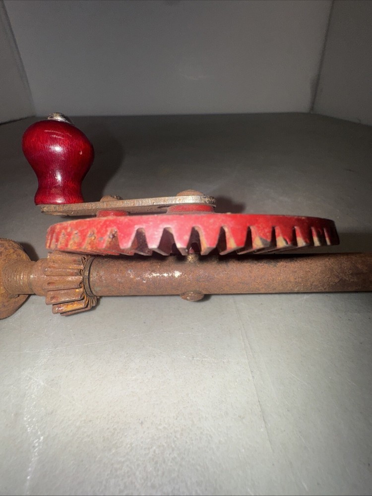 Vintage Made in USA Hand Drill Red 11”