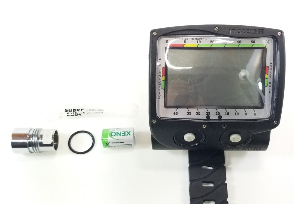 Dacor Extreme Access Battery Kit with O-Ring & Grease for Scuba Dive Computer