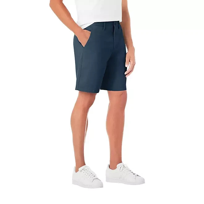 Member's Mark Men's Everyday Flat Front Twill Short Size 40 Blue