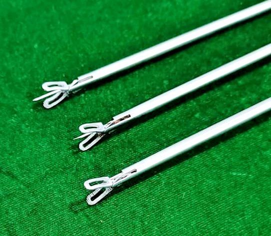 3pc Laparoscopic Cholangiogram Forceps 5mmx300mm Reusable Instruments