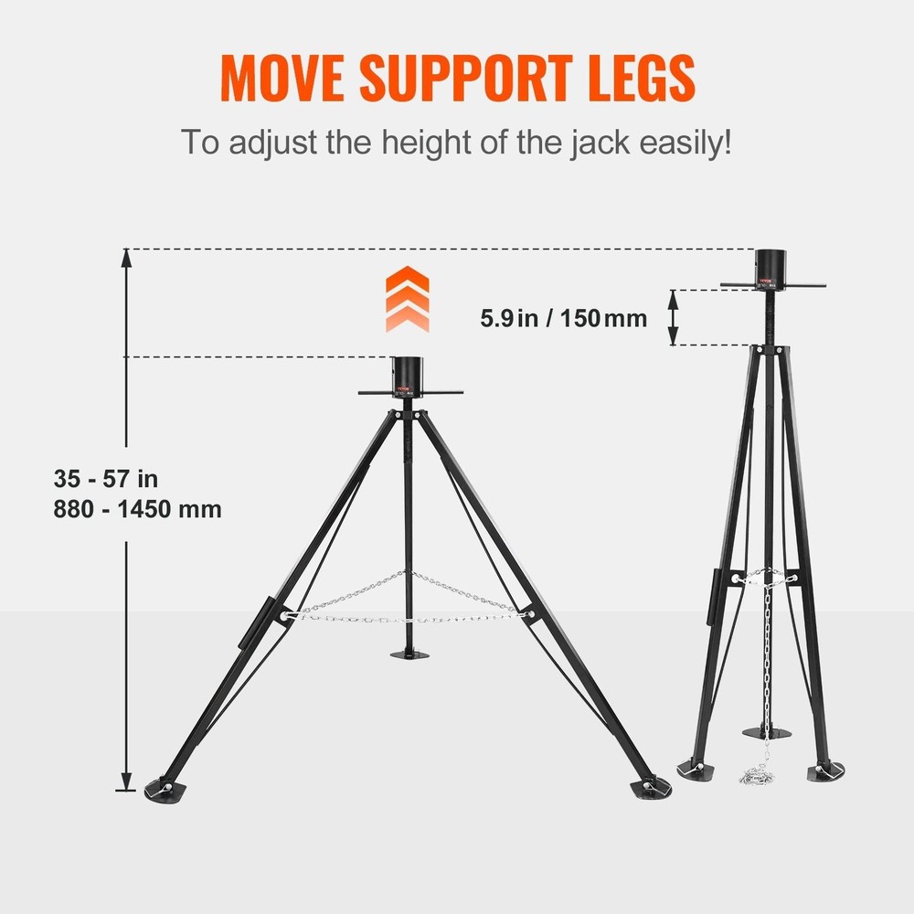 5th Wheel Tripod Stabilizer, 5000 LBS Load Capacity Tripod Fifth Wheel