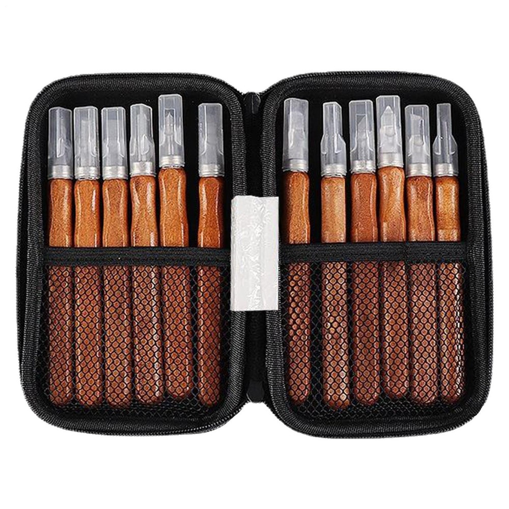 Woodworking Tools Set 12pcs Wood Whittling Kit for DIY Lovers Beginners