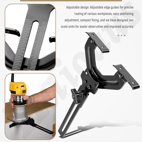 Adjustable Edge Guide for Compact Router - Fits DEWALT DWP611, PORTER-CABLE 450/