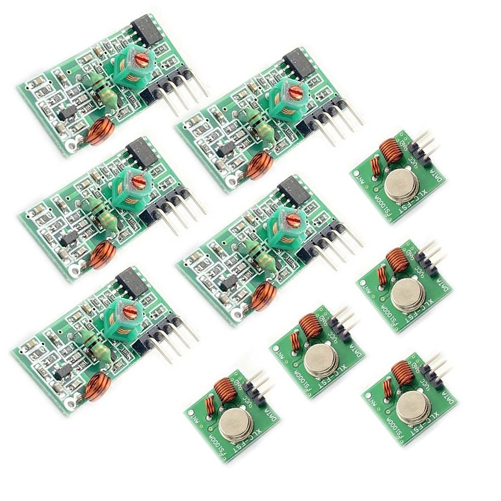 5 PCS 433M Transmitter Receiver Kit High Frequency Module Burglar Alarm