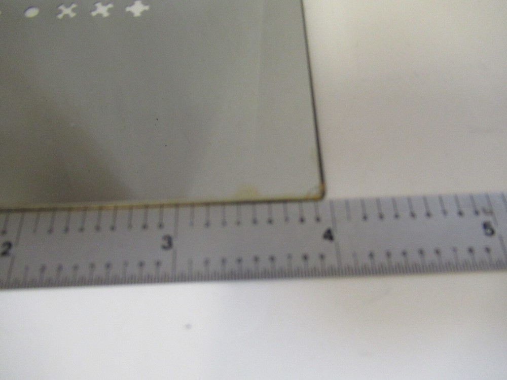 OPTICAL 4" SQ MASK TARGET PATTERN OPTICS AS PICTURED &79-A-28