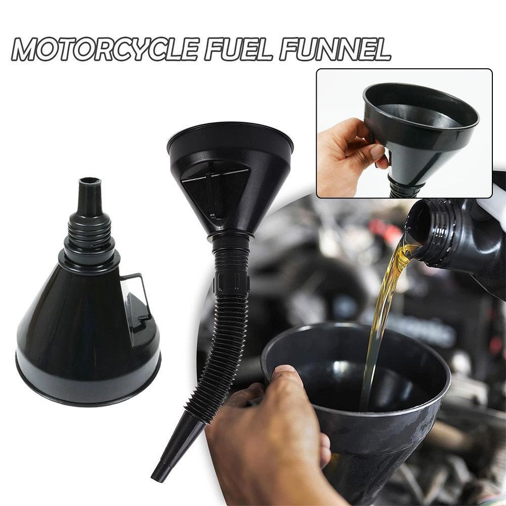 Refueling Plastic Funnel Oiler Filter Mesh Screen Strainer For Car Motorcycle