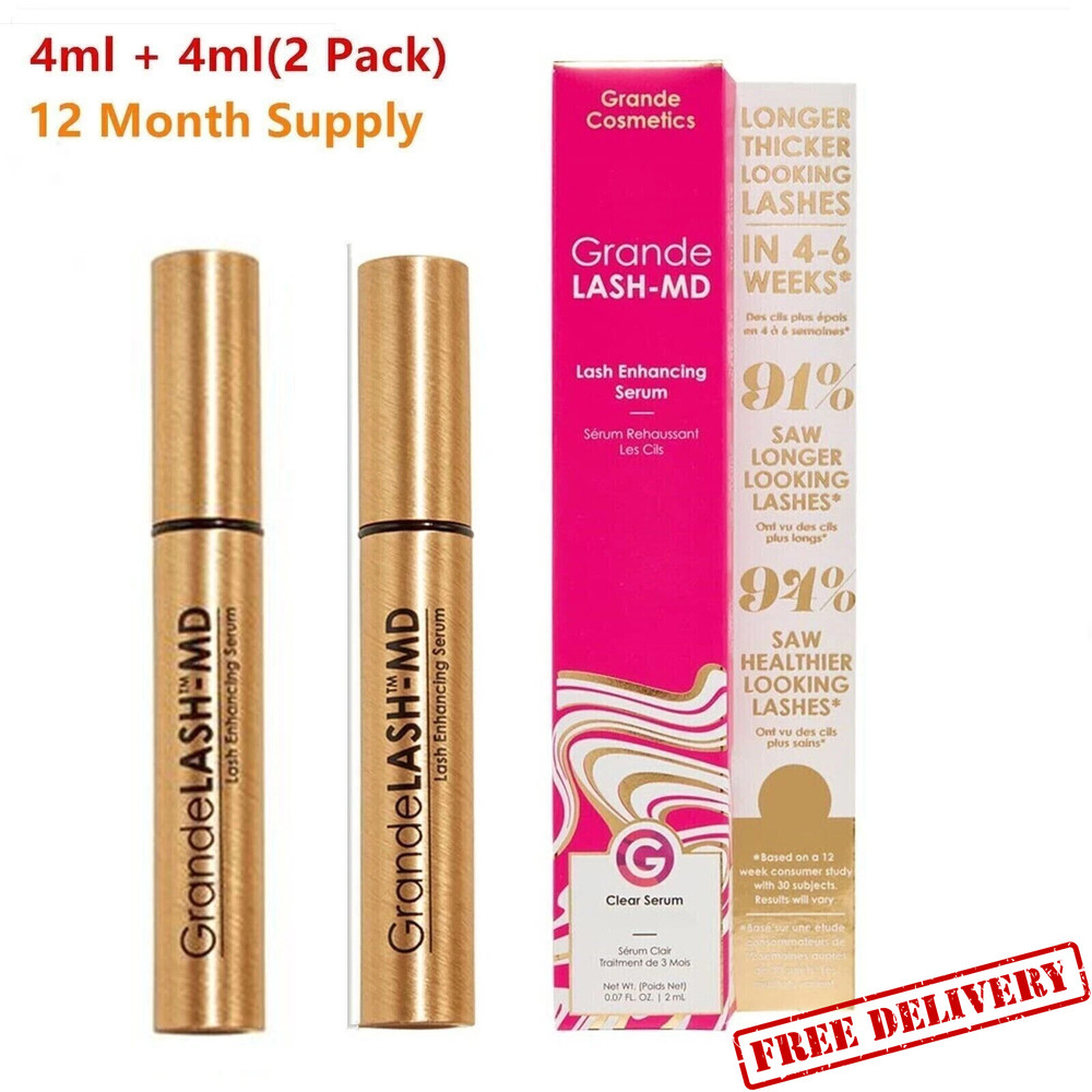 2 Pack GrandeLASH-MD Eyelash Enhancing Serum 4ml – Lash Growth & Strength