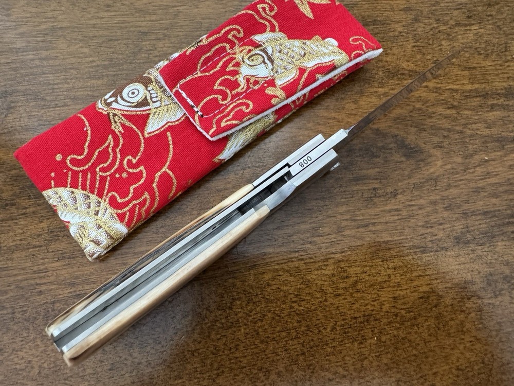 Bill Massey Custom Folding Knife ATS-34 Blade Nice Handle