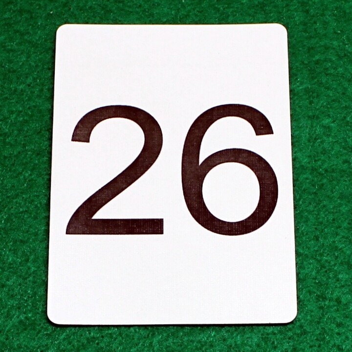 Number 26, Bicycle Printed Gaff Card, Blue