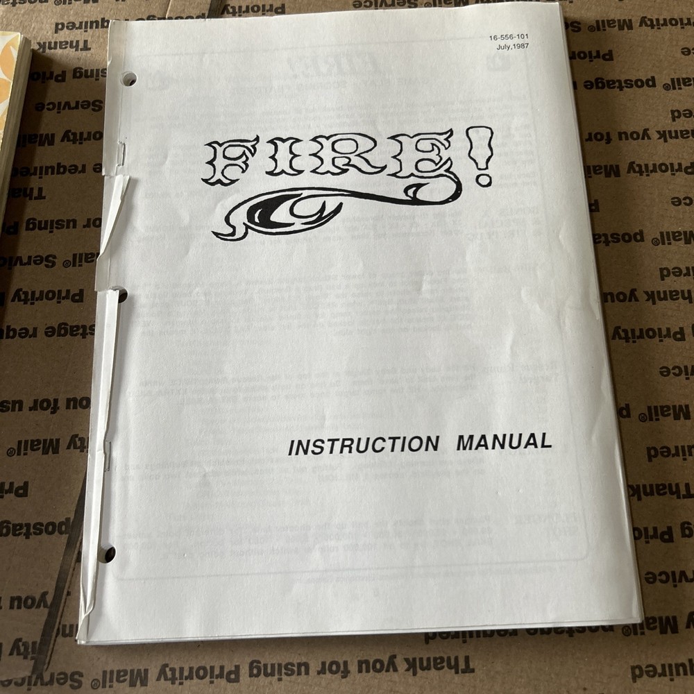 Copy Fire Williams  Pinball arcade game manual