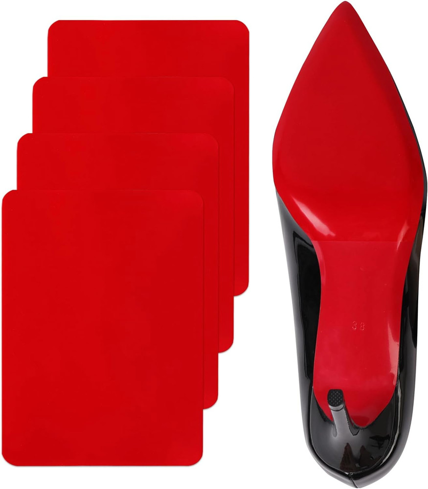 Red Bottoms Shoe Sole Protector, 4 Pcs Self-Adhesive Shoe Bottom Protector for C