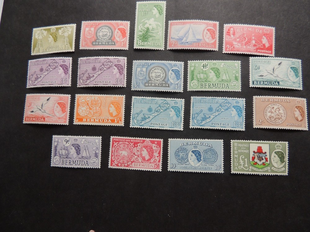 1953-62 Bermuda Set SG135-150 Mounted Mint