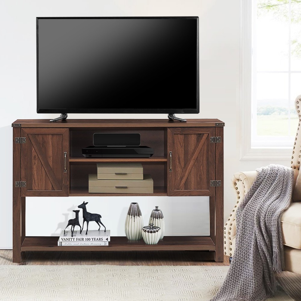 Costway Console Table Sideboard Buffet TV Stand w/ Storage Cabinets Bottom Shelf