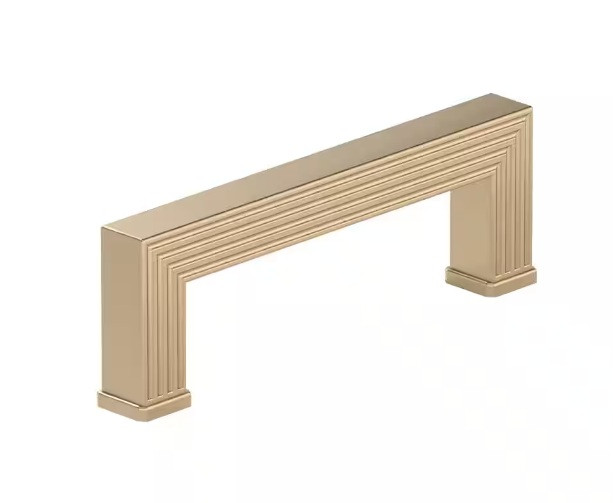 Richelieu Hardware 3-3/4" Classic Champagne Bronze Rectangular Cabinet Bar Pull